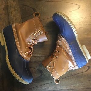 L.L. Bean Boots 8” Tan/Navy